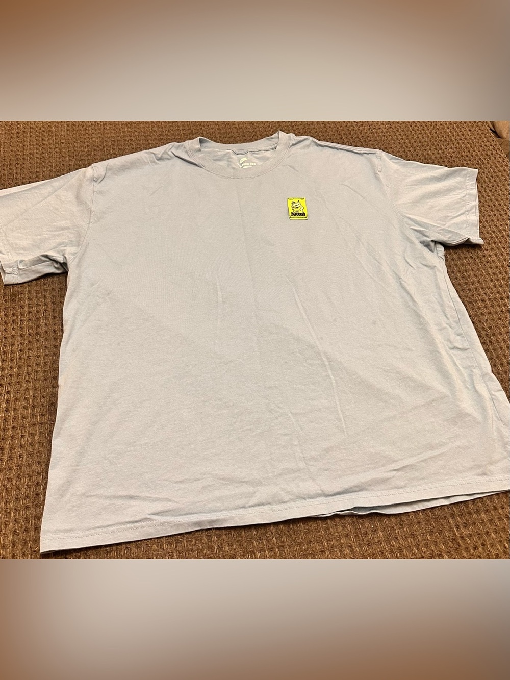 Nike Cafe Swoosh blue short sleeve tee shirt.